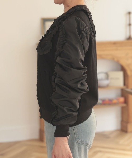 DONOBAN（ドノバン）の「フリルブルゾン（ブルゾン・レディース・ブラック/ネイビー・F）」の13枚目の写真