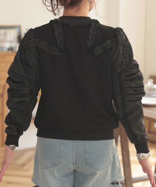 DONOBAN（ドノバン）の「フリルブルゾン（ブルゾン・レディース・ブラック/ネイビー・F）」の14枚目の写真