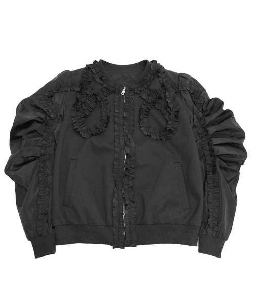 DONOBAN（ドノバン）の「フリルブルゾン（ブルゾン・レディース・ブラック/ネイビー・F）」の19枚目の写真
