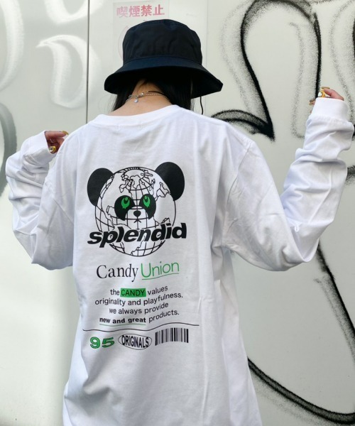 Candy Stripper（キャンディストリッパー）の「CANDY UNION L/S Tシャツ（Tシャツ/カットソー・レディース・ブラック/オフホワイト/ヘザーグレー・2）」の2枚目の写真