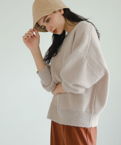 LAKOLE（ラコレ）の「7Gヘアリーヤーンダブルジャカードプルオーバー / 165936（ニット/セーター・レディース・ブラック/ブラウン/ベージュ/ブルー・SMALL/MEDIUM）」の3枚目の写真