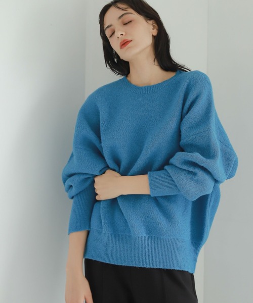 LAKOLE（ラコレ）の「7Gヘアリーヤーンダブルジャカードプルオーバー / 165936（ニット/セーター・レディース・ブラック/ブラウン/ベージュ/ブルー・SMALL/MEDIUM）」の4枚目の写真