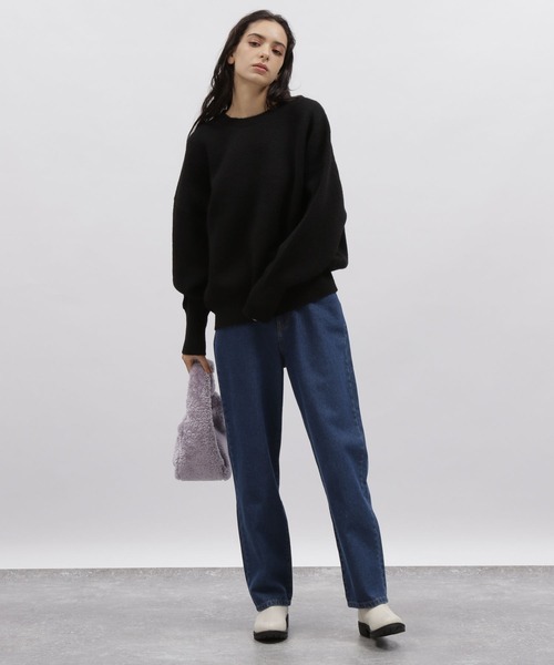 LAKOLE（ラコレ）の「7Gヘアリーヤーンダブルジャカードプルオーバー / 165936（ニット/セーター・レディース・ブラック/ブラウン/ベージュ/ブルー・SMALL/MEDIUM）」の5枚目の写真