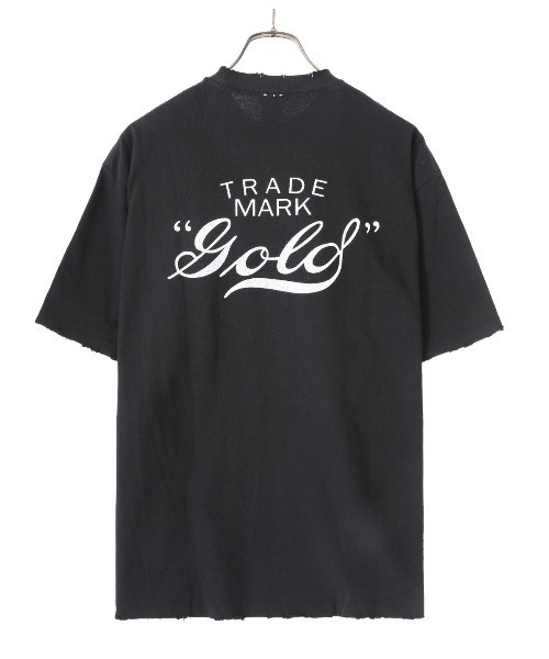 GOLD（ゴールド）の「東洋エンタープライズ GOLD / ゴールド：14/- U.S. COTTON DAMAGE T-SHIRT：22B-GL79025[MUS]（Tシャツ/カットソー・メンズ・ブラック/オフホワイト/ヘザーグレー・M/L/XL）」の6枚目の写真