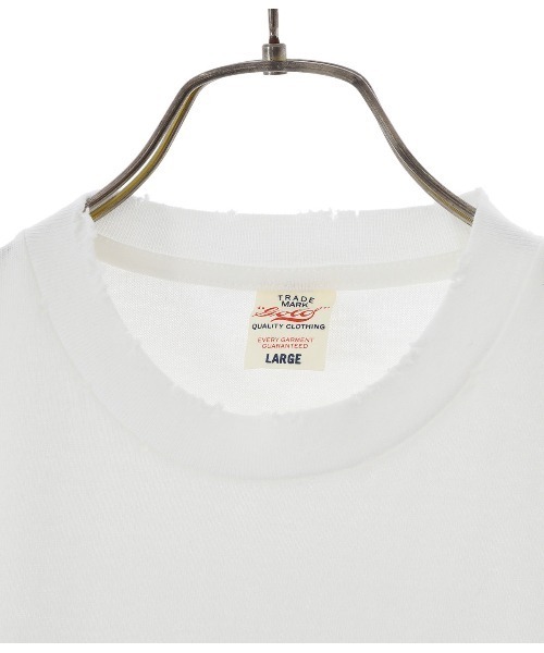 GOLD（ゴールド）の「東洋エンタープライズ GOLD / ゴールド：14/- U.S. COTTON DAMAGE T-SHIRT：22B-GL79025[MUS]（Tシャツ/カットソー・メンズ・ブラック/オフホワイト/ヘザーグレー・M/L/XL）」の17枚目の写真
