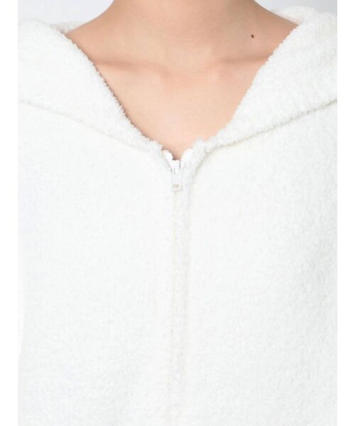 GYDA（ジェイダ）の「SYMMETRY GYDA LINE モールヤーンニットパーカー（カーディガン/ボレロ・レディース・オフホワイト/ブラック・FREE）」の21枚目の写真