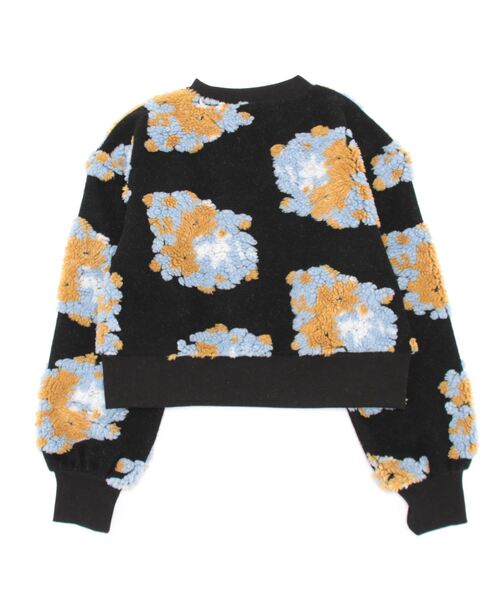 STYLEBLOCK(スタイルブロック)の「花柄JQボアショートプルオーバー(Tシャツ/カットソー・レディース・ブルー/ブラック・M)」の3枚目の写真