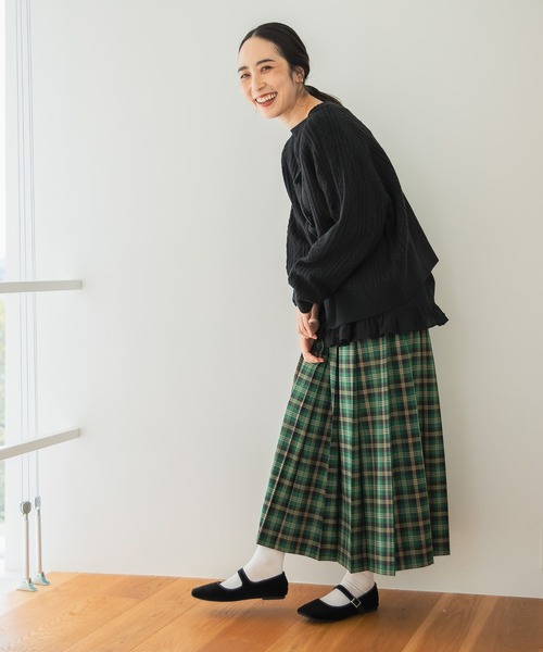 studio CLIP（スタディオクリップ）の「チェックプリーツスカート