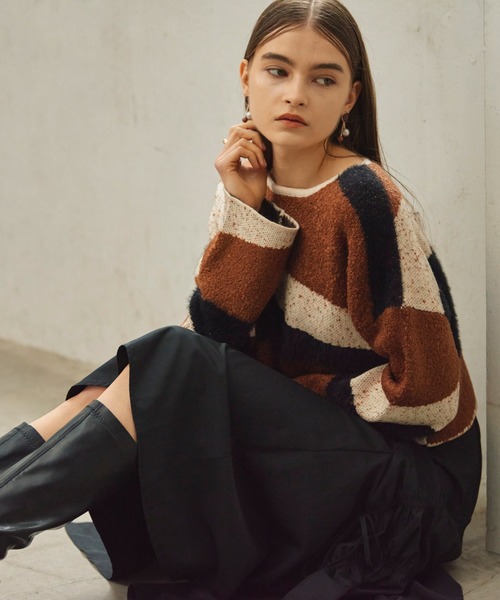 Cheek(チーク)の「シャーリングイレヘムスカート(スカート・レディース・ブラック/ベージュ/ブラウン・SMALL/MEDIUM)」の12枚目の写真