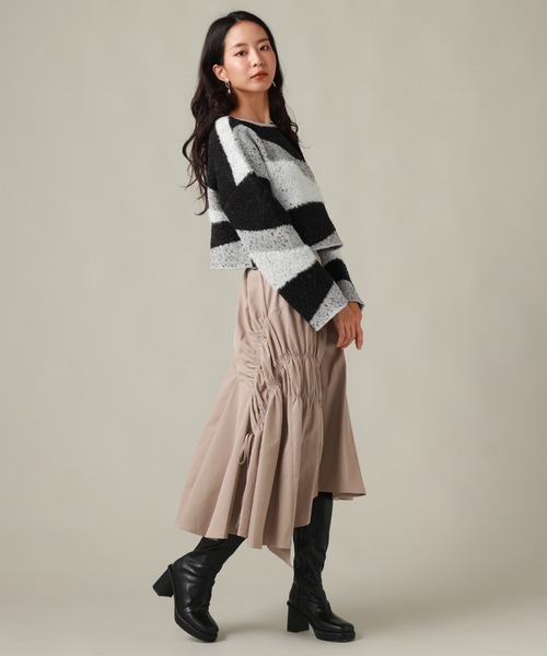 Cheek(チーク)の「シャーリングイレヘムスカート(スカート・レディース・ブラック/ベージュ/ブラウン・SMALL/MEDIUM)」の22枚目の写真