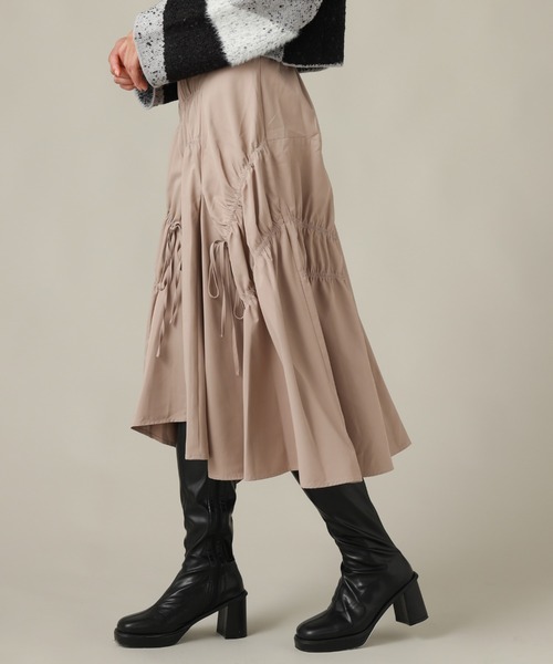 Cheek(チーク)の「シャーリングイレヘムスカート(スカート・レディース・ブラック/ベージュ/ブラウン・SMALL/MEDIUM)」の19枚目の写真