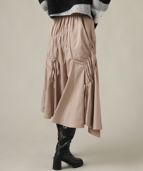 Cheek(チーク)の「シャーリングイレヘムスカート(スカート・レディース・ブラック/ベージュ/ブラウン・SMALL/MEDIUM)」の14枚目の写真