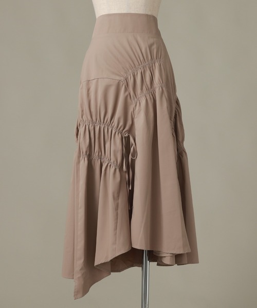 Cheek(チーク)の「シャーリングイレヘムスカート(スカート・レディース・ブラック/ベージュ/ブラウン・SMALL/MEDIUM)」の6枚目の写真