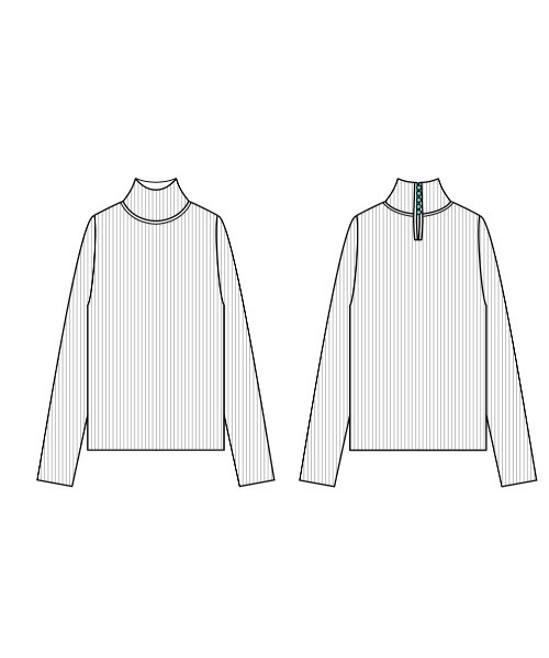 ENNEA(エンネア)の「【2022AWプレオーダー】手洗いできる♪MOCHIMODAバックパールハイネックもっちりリブニット(ニット/セーター・レディース・テラコッタ/キャメル/ブラック/アイボリー・M)」の6枚目の写真