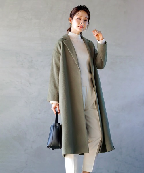 ENNEA(エンネア)の「【2022AWプレオーダー】手洗いできる♪MOCHIMODAバックパールハイネックもっちりリブニット(ニット/セーター・レディース・テラコッタ/キャメル/ブラック/アイボリー・M)」の16枚目の写真