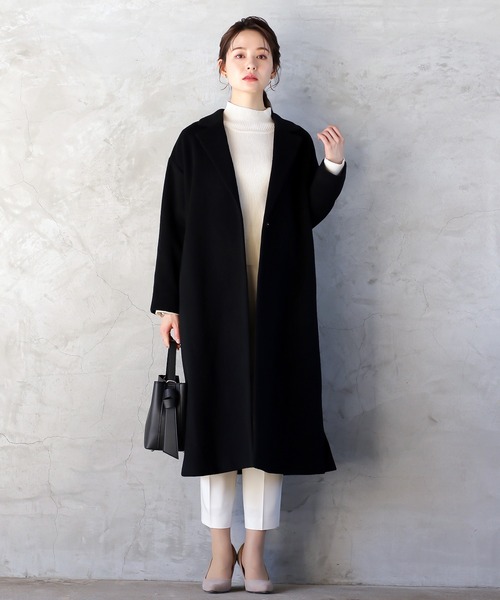 ENNEA(エンネア)の「【2022AWプレオーダー】手洗いできる♪MOCHIMODAバックパールハイネックもっちりリブニット(ニット/セーター・レディース・テラコッタ/キャメル/ブラック/アイボリー・M)」の12枚目の写真