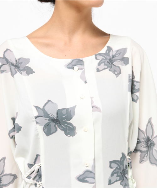 Omekashi（オメカシ）の「【Omekashi】オリジナル大花PTワンピース（ワンピース・レディース・ブラック/オフホワイト/グレー・ﾌﾘ-）」の10枚目の写真