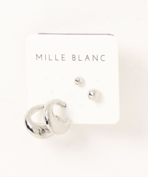 mille blanc(ミルブラン)の「【日本製】フープセットピアス(ピアス(両耳用)・レディース・シルバー系その他/ゴールド系その他/シルバー系その他2/シルバー系その他3/ゴールド系その他3/シルバー/ゴールド・FREE)」の3枚目の写真