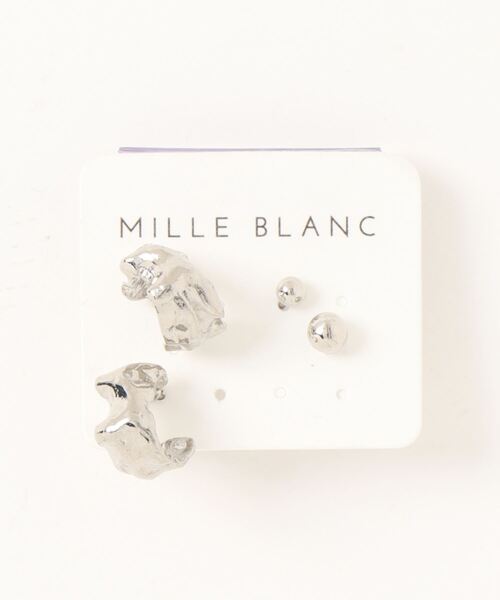 mille blanc(ミルブラン)の「【日本製】フープセットピアス(ピアス(両耳用)・レディース・シルバー系その他/ゴールド系その他/シルバー系その他2/シルバー系その他3/ゴールド系その他3/シルバー/ゴールド・FREE)」の2枚目の写真