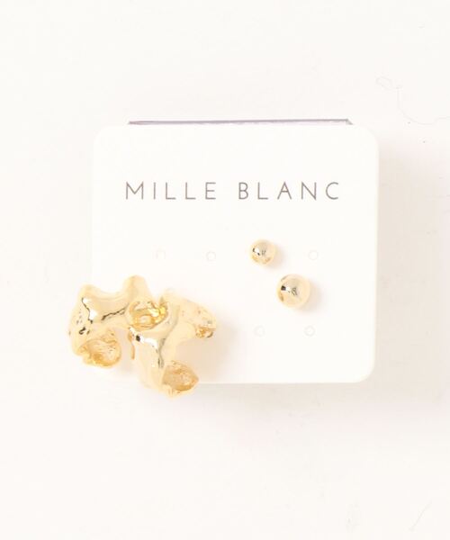 mille blanc(ミルブラン)の「【日本製】フープセットピアス(ピアス(両耳用)・レディース・シルバー系その他/ゴールド系その他/シルバー系その他2/シルバー系その他3/ゴールド系その他3/シルバー/ゴールド・FREE)」の1枚目の写真