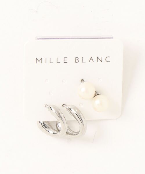 mille blanc(ミルブラン)の「【日本製】フープセットピアス(ピアス(両耳用)・レディース・シルバー系その他/ゴールド系その他/シルバー系その他2/シルバー系その他3/ゴールド系その他3/シルバー/ゴールド・FREE)」の4枚目の写真