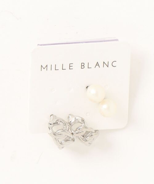 mille blanc(ミルブラン)の「【日本製】フープセットピアス(ピアス(両耳用)・レディース・シルバー系その他/ゴールド系その他/シルバー系その他2/シルバー系その他3/ゴールド系その他3/シルバー/ゴールド・FREE)」の5枚目の写真