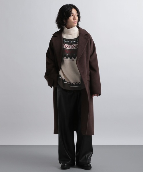 HARE(ハレ)の「レタリングノルディックニット(HARE)(ニット/セーター・メンズ・ブラック/ホワイト・FREE)」の3枚目の写真