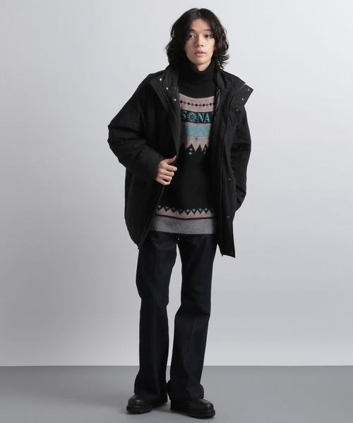 HARE(ハレ)の「レタリングノルディックニット(HARE)(ニット/セーター・メンズ・ブラック/ホワイト・FREE)」の5枚目の写真