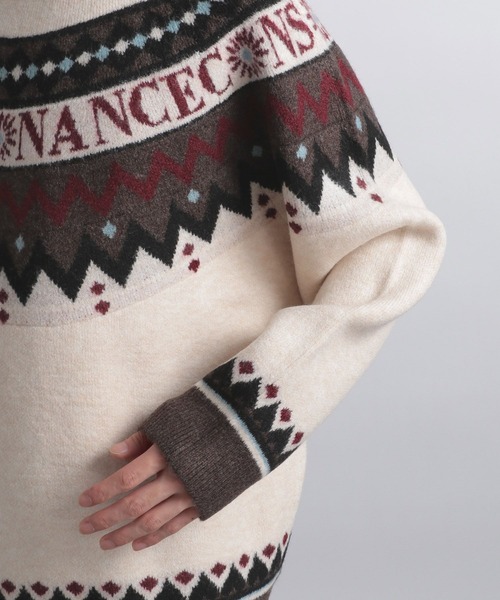 HARE(ハレ)の「レタリングノルディックニット(HARE)(ニット/セーター・メンズ・ブラック/ホワイト・FREE)」の12枚目の写真