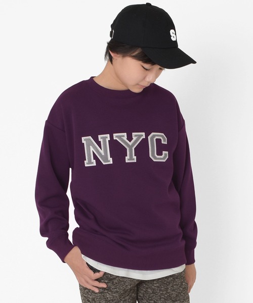 GLAZOS（グラソス）の「裏シャギー・ワッペントレーナー（スウェット・キッズ・グレー/カーキ/パープル・170cm/150cm/160cm/140cm）」の6枚目の写真