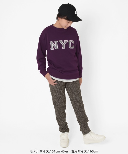 GLAZOS（グラソス）の「裏シャギー・ワッペントレーナー（スウェット・キッズ・グレー/カーキ/パープル・170cm/150cm/160cm/140cm）」の12枚目の写真