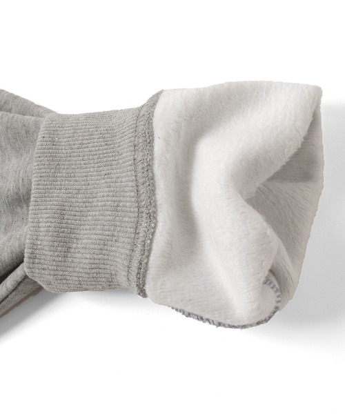 GLAZOS（グラソス）の「裏シャギー・ワッペントレーナー（スウェット・キッズ・グレー/カーキ/パープル・170cm/150cm/160cm/140cm）」の4枚目の写真