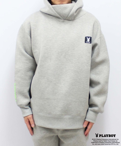 PLAYBOY（プレイボーイ）の「【GOLF】ゴルフウェア　PLAYBOYボンディングパーカー（パーカー・メンズ・ブラック/グレー・M/L/XL）」の3枚目の写真