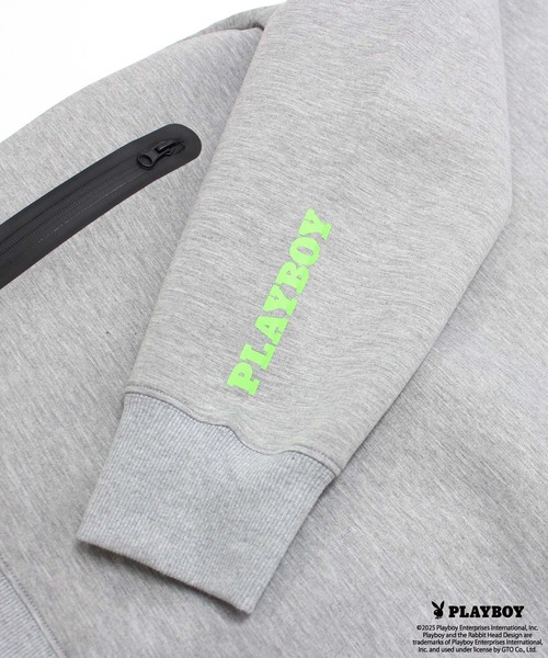 PLAYBOY（プレイボーイ）の「【GOLF】ゴルフウェア　PLAYBOYボンディングパーカー（パーカー・メンズ・ブラック/グレー・M/L/XL）」の11枚目の写真