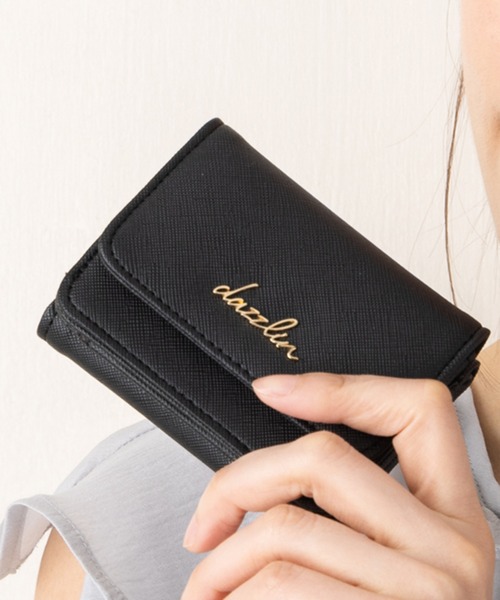 dazzlin（ダズリン）の「dazzlin/ダズリン　サフィアーノ フラワー柄プリント三つ折りミニウォレット（財布・レディース・ベージュ系その他/ブルー系その他/アイボリー/ピンク系その他/ブラック・FREE）」の3枚目の写真