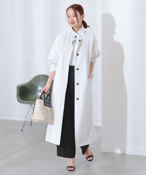 B:MING by BEAMS（ビーミングバイビームス）の「B:MING by BEAMS / 撥水 スタンド コート（トレンチコート・レディース・ベージュ/ホワイト系その他/グリーン系その他・MEDIUM/SMALL）」の6枚目の写真