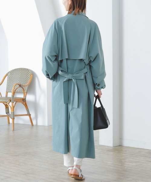 B:MING by BEAMS（ビーミングバイビームス）の「B:MING by BEAMS / 撥水 スタンド コート（トレンチコート・レディース・ベージュ/ホワイト系その他/グリーン系その他・MEDIUM/SMALL）」の4枚目の写真