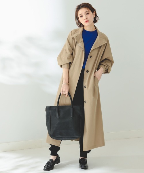 B:MING by BEAMS（ビーミングバイビームス）の「B:MING by BEAMS / 撥水 スタンド コート（トレンチコート・レディース・ベージュ/ホワイト系その他/グリーン系その他・MEDIUM/SMALL）」の9枚目の写真