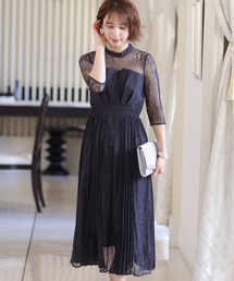 PourVous | ミモレ丈&七分丈フォーマルビスチェセレモニー結婚式 パーティードレス オケージョンドレスお呼ばれ(ドレス)