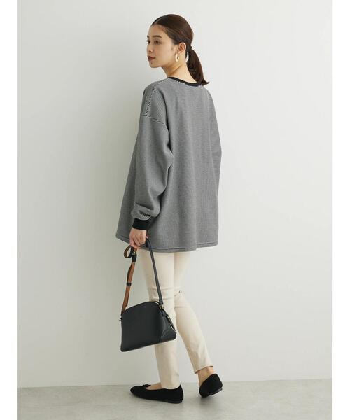 Green　Parks（グリーンパークス）の「起毛スムースボーダープルオーバー（Tシャツ/カットソー・レディース・ネイビー/ブラック/グリーン/パープル/ピンク・FREE）」の13枚目の写真