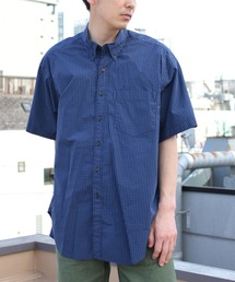GYMPHLEX/ジムフレックス　ボタンダウンシャツショートスリーブ　チェック　CHECK B.D.SHIRT SHORTSLEEVE GY-B0157 MUS