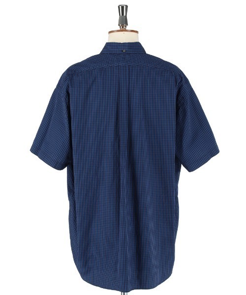 GYMPHLEX（ジムフレックス）の「GYMPHLEX/ジムフレックス　ボタンダウンシャツショートスリーブ　チェック　CHECK B.D.SHIRT SHORTSLEEVE GY-B0157 MUS（シャツ/ブラウス・メンズ・ネイビー/ブラウン・M/L）」の6枚目の写真