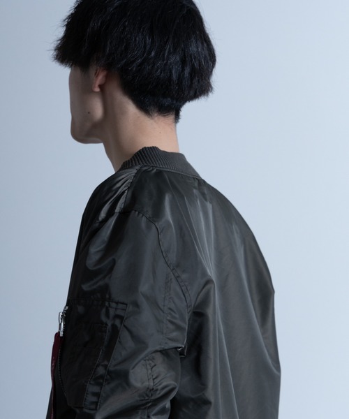 NYLAUS（ナイラス）の「ヘビーツイル ナイロン 裏タフタ MA-1 ミリタリージャケット（MA-1・メンズ・カーキ/ホワイト/ブラック・L/LL/M）」の13枚目の写真