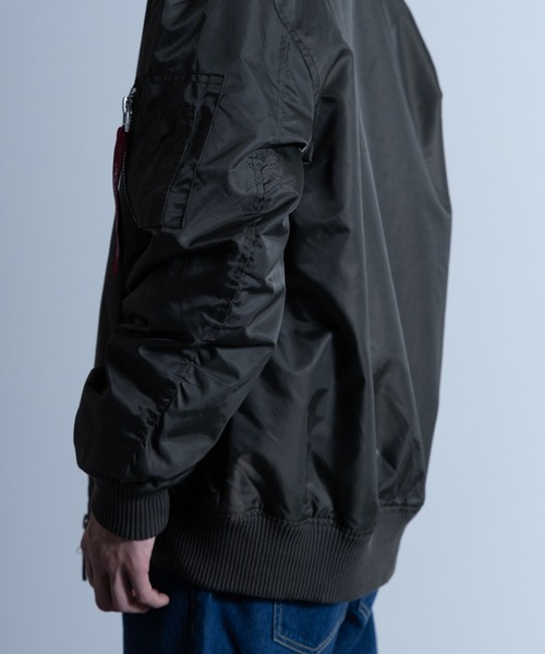 NYLAUS（ナイラス）の「ヘビーツイル ナイロン 裏タフタ MA-1 ミリタリージャケット（MA-1・メンズ・カーキ/ホワイト/ブラック・L/LL/M）」の14枚目の写真