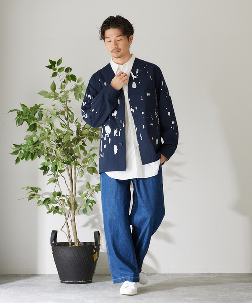 417 EDIFICE(フォーワンセブンエディフィス)の「【セットアップ着用可】WORKING ペイントジャケット(ブルゾン・メンズ・ブラック/ネイビー/ボルドー・MEDIUM/LARGE)」の8枚目の写真