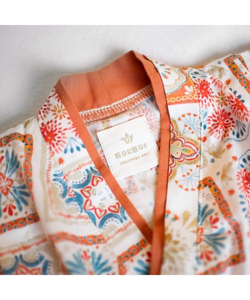 mocmof(モクモフ)の「おめかし袴セット flowery(着物・キッズ・オレンジ/ブルー/レッド・80-90cm/70-80cm)」の13枚目の写真