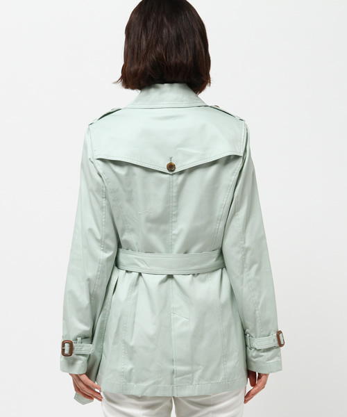 NATURAL BEAUTY BASIC（ナチュラルビューティーベーシック）の「ショートトレンチコート（トレンチコート・レディース・ネイビー/ライトグリーン/ベージュ・MEDIUM/SMALL/LARGE）」の6枚目の写真
