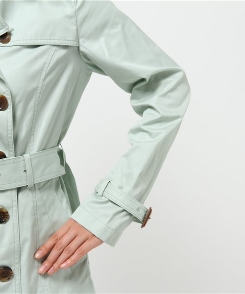 NATURAL BEAUTY BASIC（ナチュラルビューティーベーシック）の「ショートトレンチコート（トレンチコート・レディース・ネイビー/ライトグリーン/ベージュ・MEDIUM/SMALL/LARGE）」の11枚目の写真