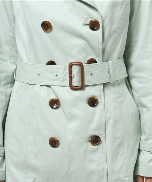 NATURAL BEAUTY BASIC（ナチュラルビューティーベーシック）の「ショートトレンチコート（トレンチコート・レディース・ネイビー/ライトグリーン/ベージュ・MEDIUM/SMALL/LARGE）」の13枚目の写真