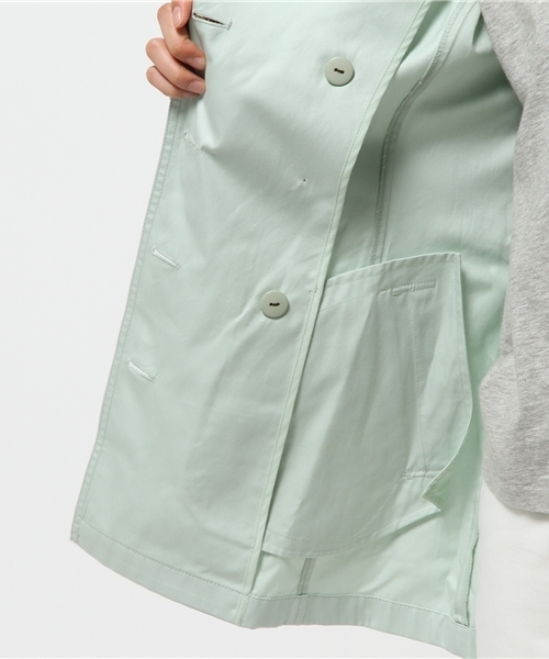 NATURAL BEAUTY BASIC（ナチュラルビューティーベーシック）の「ショートトレンチコート（トレンチコート・レディース・ネイビー/ライトグリーン/ベージュ・MEDIUM/SMALL/LARGE）」の8枚目の写真